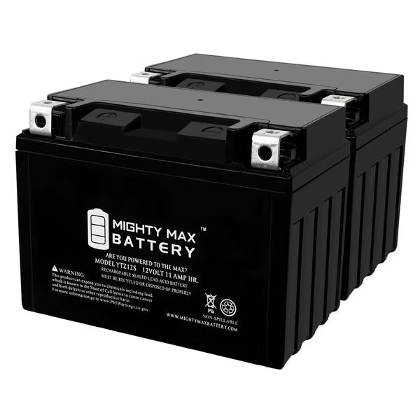 YTZ12S 12V 11Ah Replacement Battery compatible with Honda 1000CC Super Hawk VRT1000F 01 - 2PK, Mighty Max Battery, Mfr#: MAX4027512